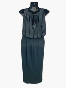 Black Sheer-Panel Cocktail Dress
