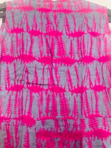 Wine Coloured High Collar Kurta From Libas