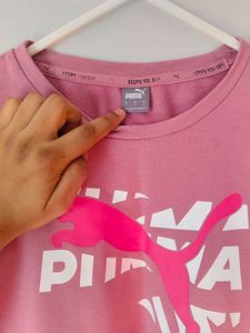 Puma Pink Graphic Sweatshirt