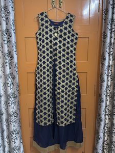 Blue Banarasi Gown