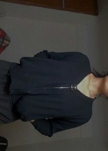 Black Zipper Sweater