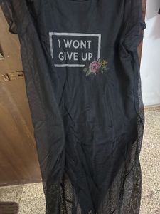 Black Graphic Print Dress