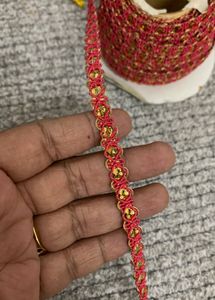 50% Clearance Sale Pink Thin Lace Border