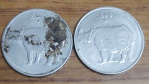 Rare 25 Paise Genda Coins  2 Pcs Set Combo