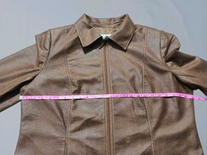 Stylish Mens Snake Skin Print Faux Leather Jacket