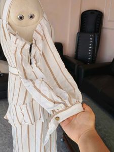 Beautiful Striped Cold Shoulder Maxi Dress