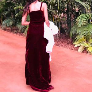 Red Party Wear Maxi