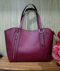Guess Naya Women Burgundy Tote Bag