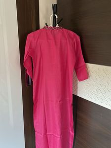 Pink Embellished Kurta