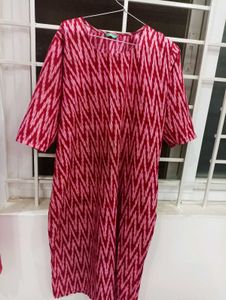 Ikkat Pattern Crepe Kurta