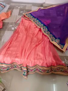 Peach Colour Lehnga