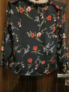 Blue Flowery Top