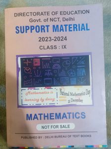 9th Class Mathematics Support Material