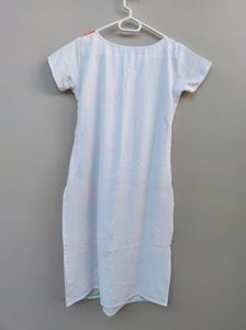 White Paint Splatter Printed Kurta