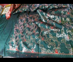 Jal Katan Beautiful Green Saree