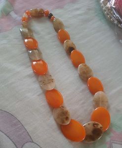 Vintage Style Oval Bead Necklace