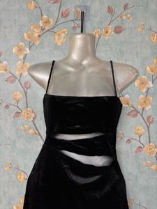 Black Velvet Mini Dress