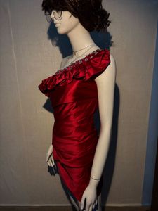 Red One-Shoulder Dress