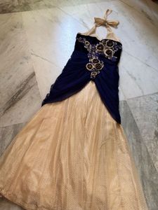 Halter Gown with Floral Applique