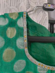 Green Polka Printed Kurti – Custom Made | Lightwei