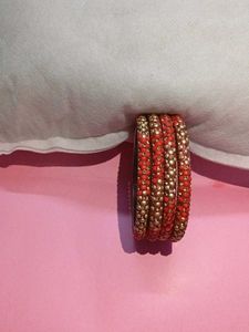 Pink & Gold Bangle Set