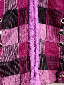 Purple Hoodie With Zipper