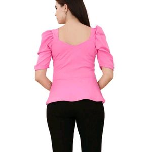 🛍️ Pink Peplum Top ⭐⭐⭐⭐⭐
