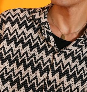 Regular Fit Printed Spread Collar Shirt