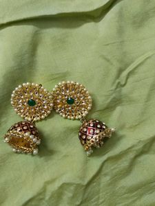 Kundan Jhumka Earrings