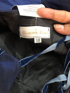 Elegant Navy Blue Embroidered Corset Dress