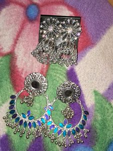 Earring (Chandbali) And Jhumka