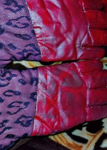 Leather Full Finger Gloves For Women