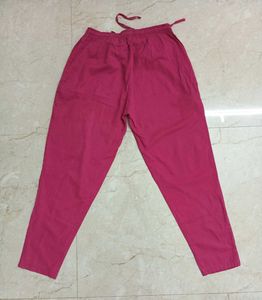 PINK COTTON PANTS