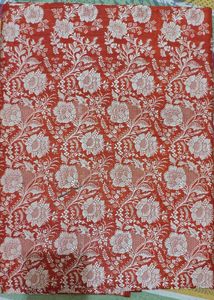 orange saare with blouse