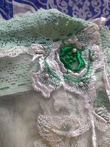 Elegant Green Floral Dupatta