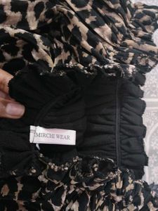 Leopard Print Ruched Top