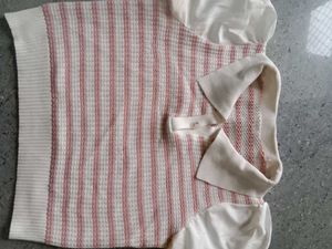 Korean Cute Pink Crop Top