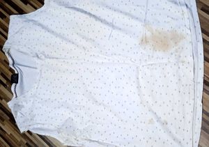White T-Shirt with Stain