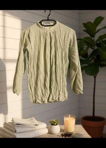 Olive Green Long Sleeve Top