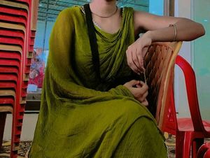 Olive Green Anarkali Suit Kurta Dupatta Pant