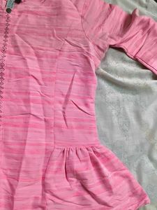 Pink Peplum Top ( Size M )