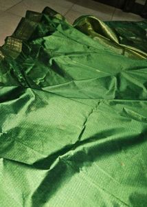 Green Polyester Saree