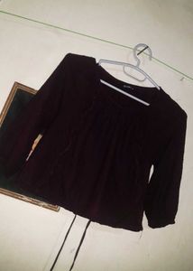 Zudio Maroon 3/4 Sleeve Blouse