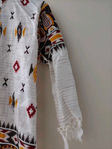 White Cotton Kurti Never Worn