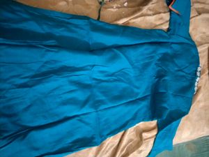 Elegant Blue Embroidered Kurta Kurt