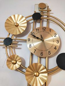 Golden Metal Wall Clock