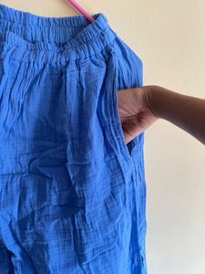 Blue Casual Pants