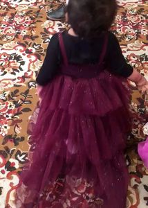 Gorgeous Tail Cut Tutu Design Wine Frock