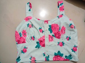 Floral Print Crop Top