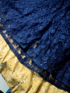 gorgeous Net navy blue lehenga set with jacket n D